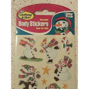 Y2K Mello Smello Holiday Body Stickers Snowmen Christmas Stocking Stuffer